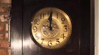 Antique Art Deco Longcase Grandfather Clock with Chimes