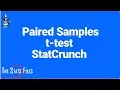 8 3 17 Paired Sample Hypothesis Small t-test and critical values using StatCrunch