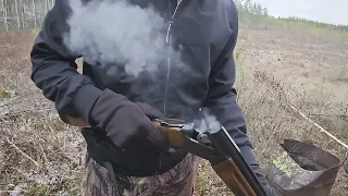 Shooting Magnum Buck Shot With Baikal MP 27EM 1C 12 76 Over And Under Shotgun 