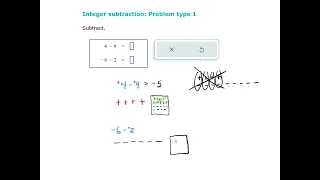Integer subtraction - problem type 1 ALEKS examples