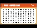 FIND SHAPES NAME WORD SEARCH PUZZLE