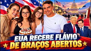 FLÁVIO É RECEBIDO DE BRAÇOS ABERTOS NO EUA E JÁ VAI RECEBER VISTO PRA PERMANECER NO PAÍS 4K