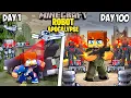 I Survived 100 Days in a Robot Apocalypse in Minecraft