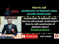 Java - abstract class have constructor private constructor