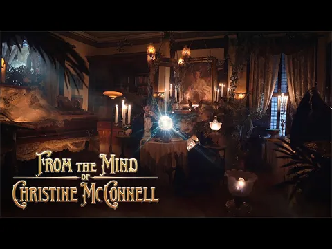 Candlelit gothic library in Christine McConnell's Victorian home