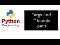 args and kwargs free python tutorial in tamil Let s Learn Programming