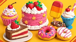 ทำเค้กจิ๋วสุดน่ารักจากดินเบา! 🍰🎀 สอนแต่งหน้าเค้กของเล่น DIY