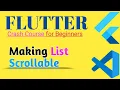 Flutter Making the List Scrollable Overflow problem solution in flutter