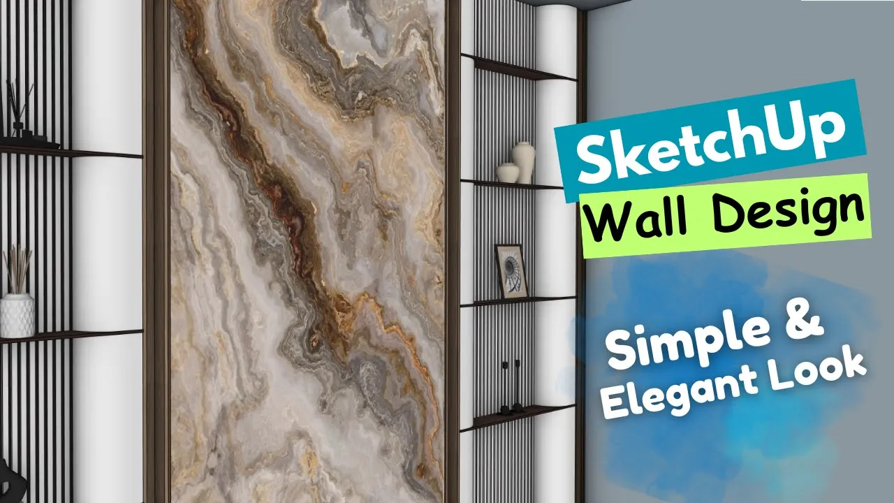 Simple and elegant wall design tutorial video thumbnail