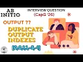 Capgemini 2026 Duplicate Output Indexes - Abinitio Interview Qs Solved