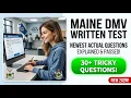 2026 Maine DMV Written Test Newest Actual Questions and Detailed Answers Explained Clearly