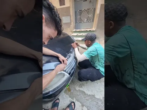 تغليف غطاء محرك سيارتي الداسيا بالفينيل
