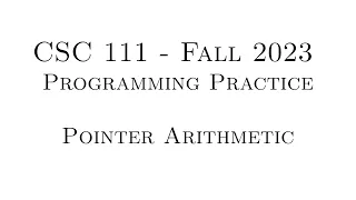 C Programming Practice Fall 2023 - 9 01
