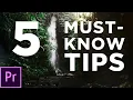 5 TIPS TO BETTER EDITING PREMIERE PRO AFTER EFFECTS