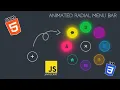 Radial Animation Menu Bar Made With Pure HTML CSS and JavaScript With Free Source Code