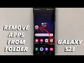 How To Remove Apps From Folder On Lock Screen In Samsung Android Phones