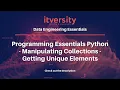 Programming Essentials Python - Manipulating Collections