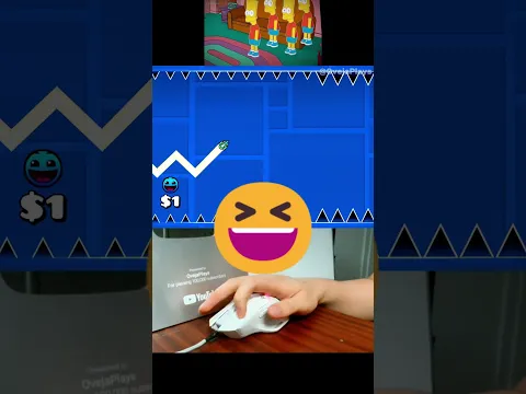 $100,000 Homer Let The Barts Out 40 Click Wave in Geometry Dash! #shorts