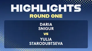 Daria Snigur vs Yulia Starodubtseva 2026 Cincinnati Open Round One