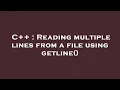 C Reading multiple lines from a file using getline