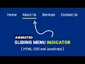 Animated Sliding Menu Indicator With Html Css Javascript - Magic Line Indicator