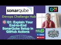 DevSecOps Q1 Explain Your End-to-End SonarQube Setup in GitHub Actions