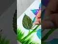 What a creative idea Paintings with leaf are so interesting