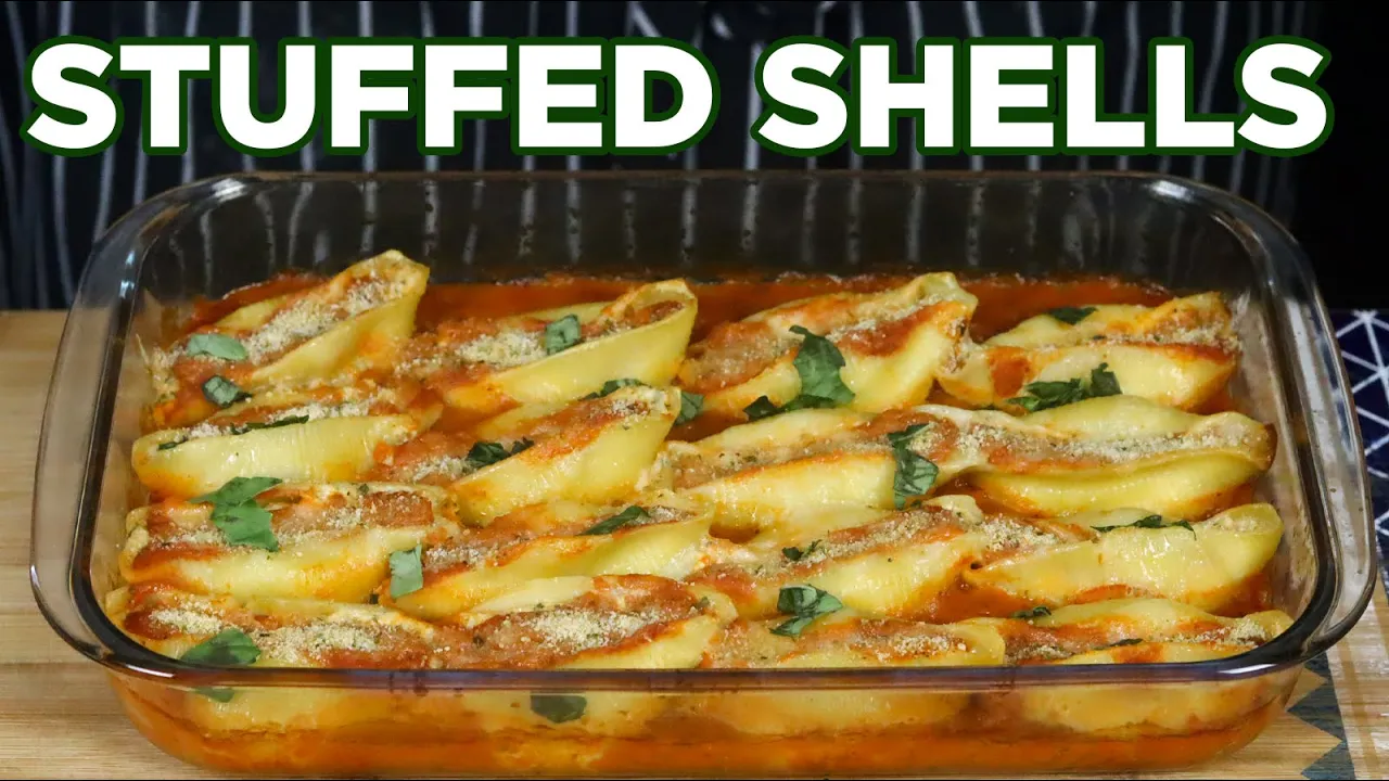 How to Make Stuffed Shells with Chicken   Popular Italian Pasta Dish by Lounging with Lenny