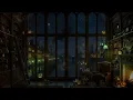 1 Hour of Cozy London Rain, Fireplace, & Halloween 🎃 Ambiance by the Thames