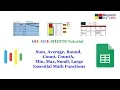 Sum Average Round Count CountA Min Max Small Large Essential Google Sheets Math Functions