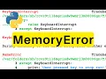 MemoryError Python Tutorial