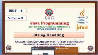 JAVA UNIT 5 STRINGS 5