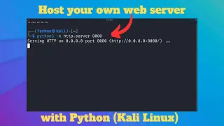 How to Host your own Web Server with Python on Kali Linux PYTHON HTTP SERVER