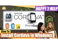 How to install and uninstall cordova using npm in Windows os