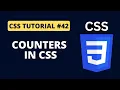 CSS Tutorial - Counters in CSS for Automatic Numbering Programming For Beginners
