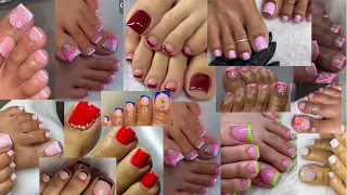 Most Colorful Acrylic Toe Nails Designs for Beautiful Ladies Gel Polish Toe Nails Designs