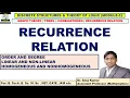 Recurrence Relation in Discrete Mathematics Order and Degree Linear and Non-linear Homogeneous