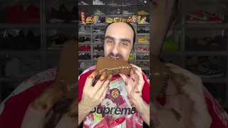 Food ASMR Eating a Giant Kinder Bar 🍫 #asmr #food #mukbang #eatingsounds #eating