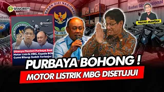 alifurrahman purbaya bohong motor listrik mbg disetujui