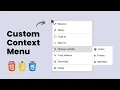 Create Custom Right Click Menu Context Menu using HTML CSS JavaScript