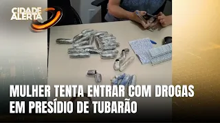 Mulher presa ao tentar entregar drogas e celular em unidade prisional