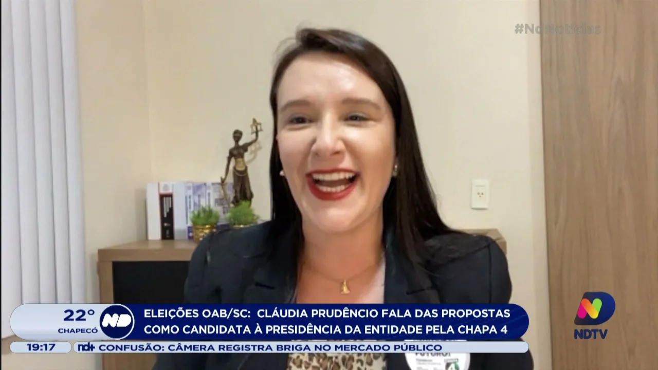Eleições OAB/SC: Cláudia Prudêncio fala das propostas como candidata à presidência pela Chapa 4