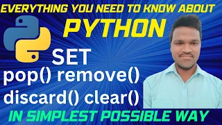 Set Deletion Methods pop remove discard clear