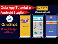 Quiz App Android Studio Tutorial One Shot Quiz App Android Studio