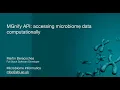 MGnify API accessing microbiome data computationally