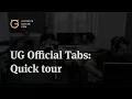 UG Tabs Quick Tour