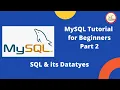 My SQL Tutorial Part-2 SQL and its Datatypes