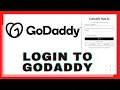 GoDaddy Login 2020 Desktop GoDaddy Sign In New Account www godaddy com