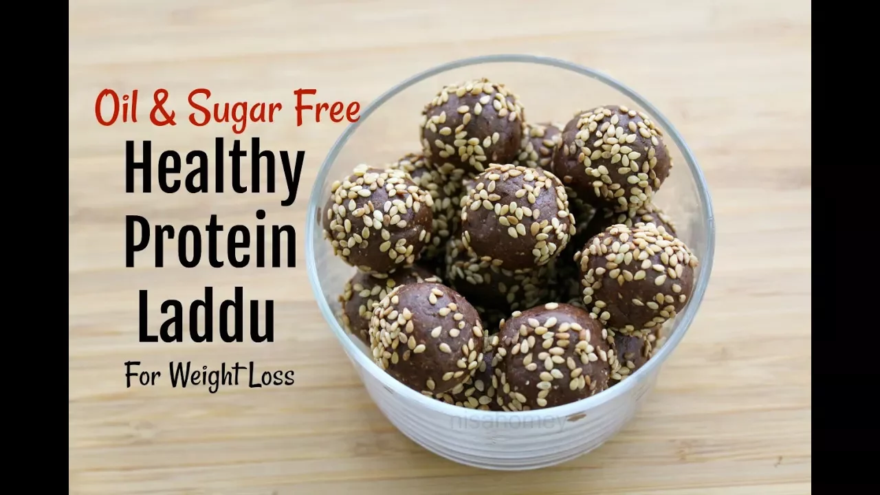 Protein Laddu For Weight Loss - Oil & Sugar Free Healthy Ladoo Recipe - Skinny Energy Bites/Balls