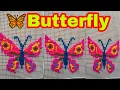 Butterfly design on plastic Canvas cross Stitch design ideas